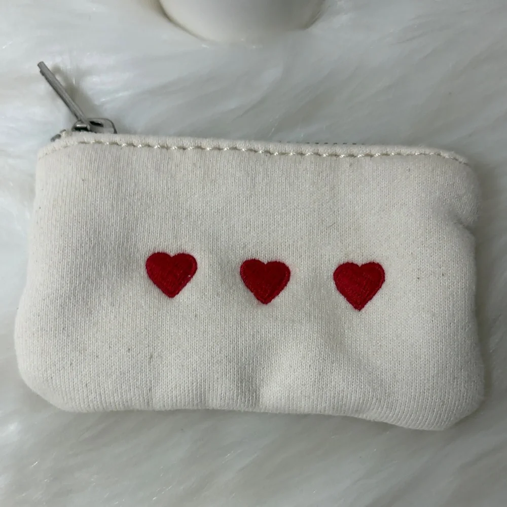 Set of 2 White Ceramic Ladybug Vase John Galt Brandy Melville Coin Pouch